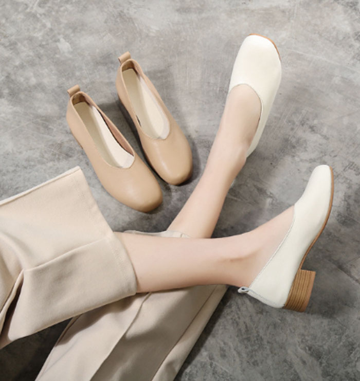 ＼期間限定300OFF／ラウンドトゥパンプス ローヒールパンプス フラットパンプス 痛くない 柔らかい フラットシューズ 歩きやすい パンプス オフィス 通勤 ブラック 幅広 疲れない 本革 牛革 レザー 太ヒール ぺたんこ 美脚 仕事用 3.5cmヒール 卒業式 入学式 northenfarm01-10047558 Northen Farm サンプル画像2