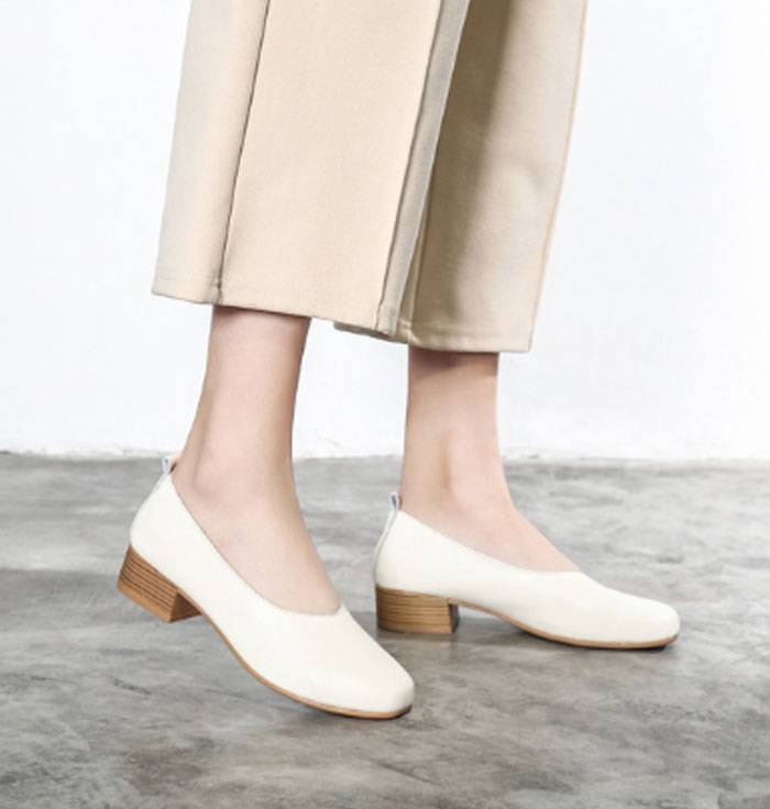 ＼期間限定300OFF／ラウンドトゥパンプス ローヒールパンプス フラットパンプス 痛くない 柔らかい フラットシューズ 歩きやすい パンプス オフィス 通勤 ブラック 幅広 疲れない 本革 牛革 レザー 太ヒール ぺたんこ 美脚 仕事用 3.5cmヒール 卒業式 入学式 northenfarm01-10047558 Northen Farm サンプル画像3