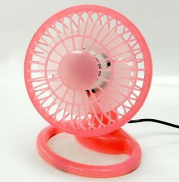 （箱に汚れあり・値下げ品）USB卓上ミニ扇風機 ピンク　minifan｜ 扇風機