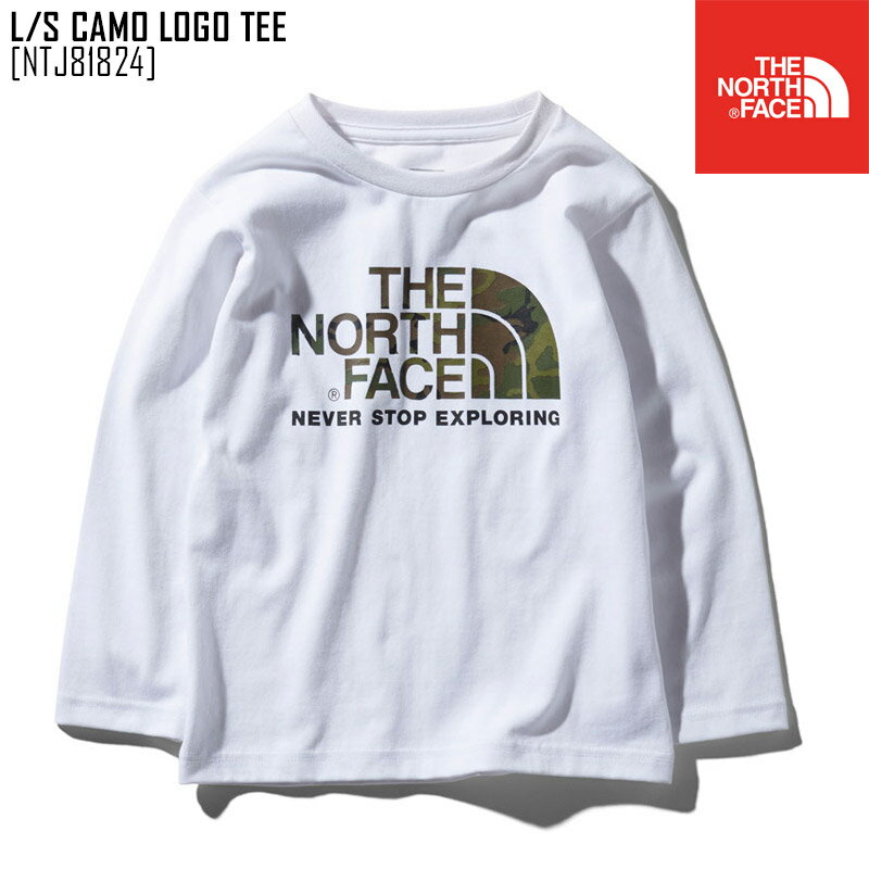 ノースフェイス THE NORTH FACE キッズ Tシャツ 長袖 ロンT アウトドアブランド L/S CAMO LOGO TEE NTJ81824