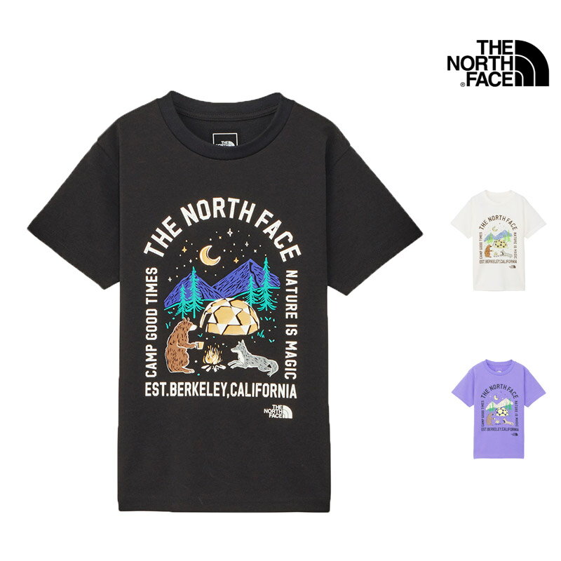 新作 THE NORTH FACE ノースフェイス キッズ ショートスリーブ ルミナス キャンプ グラフィック ティー KIDS S/S LUMINOUS CAMP GRAPHIC TEE Tシャツ トップス NTJ32434 キッズ