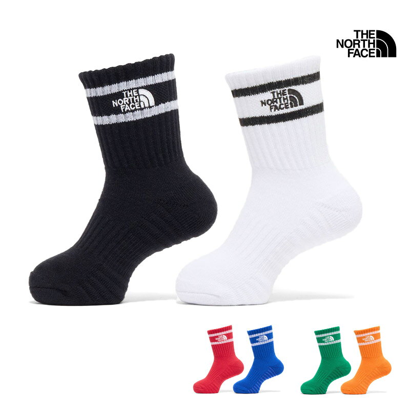 新作 THE NORTH FACE ザ・ノース・フェイス キッズ TNF ラン 2P クルー KIDS TNF RUN 2P CREW 靴下 ソ..