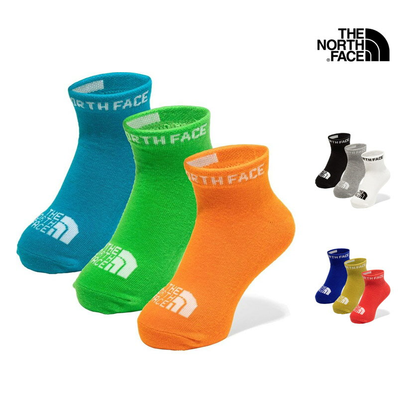 2023 春夏 新作 ノースフェイス THE NORTH FACE キッズ アンクル 3P KIDS ANKLE 3P 靴下 ソックス NNJ82310 キッズ