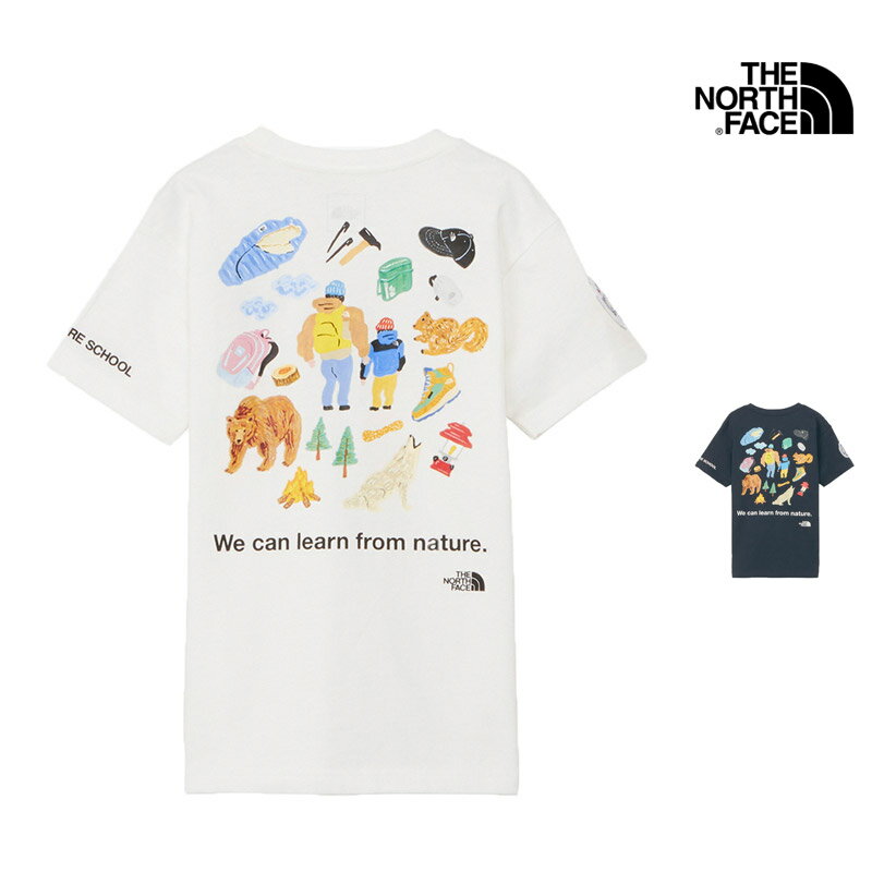 2024 春夏 新作 ノースフェイス THE NORTH FACE キッズ ショートスリーブ キッズ ネイチャー スクール ティー KIDS S/S KNS TEE Tシャツ トップス NTJ32431 キッズ