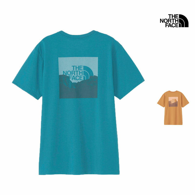 2024 春夏 新作 ノースフェイス THE NORTH FACE ショートスリーブ スクエア マウンテン ロゴ ティー S/S SQUARE MOUNTAIN LOGO TEE Tシャツ トップス NT32377 メンズ