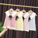 ニットベスト キッズ 折襟 リボン チェック柄 ニットベスト インナーベスト ベビー服 キッズ服 ベビーベスト トップス 子供服 女の子 シンプル カジュアル ジュニア アウター ガールズ 送料無料 お洒落 tz-2940-gg