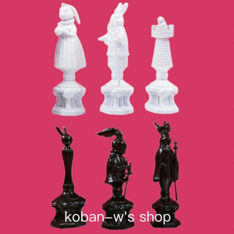 全6種 コンプリート Rabbit Chess ラビットチェス 鬼鞍 チェス うさぎ ウサギ ミニチュア フィギュア ガチャ ガチャガチャ