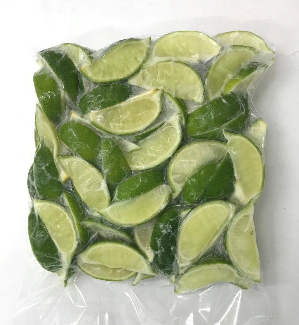 【KIMONO FRUITS】冷凍ライム 1000g (メキシコ産または日本産)1/6または、1/8カット