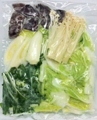 【KIMONO VEGETABLE】冷凍野菜ミックス（お鍋用）　国産（徳島、岡山産など）　200g（二人前）　10袋入..