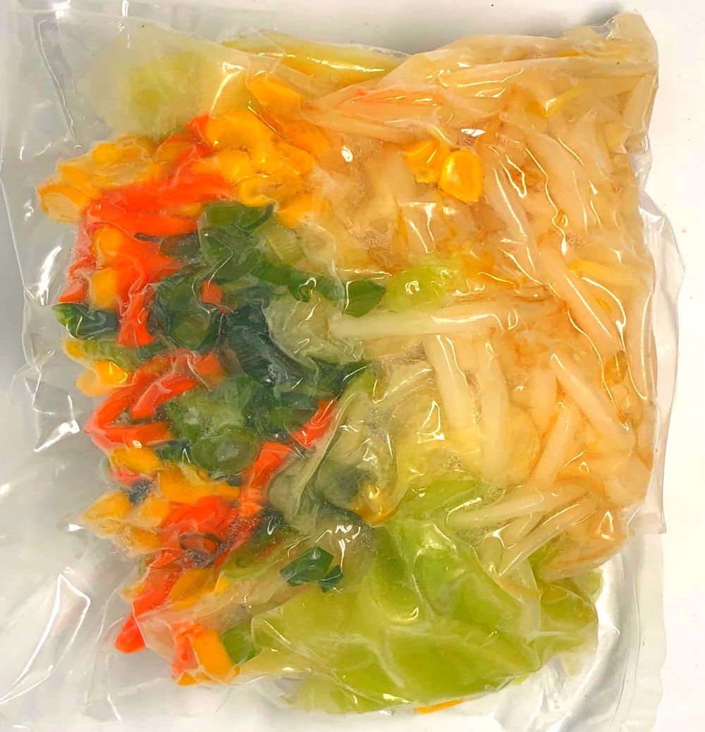 【KIMONO VEGETABLE】冷凍野菜ミックス国産(ラーメン用) 800g(200g(二人前)×4)(国産徳島、岡山、北海道産など))ラーメン用の野菜ミックス 国産冷凍野菜ミックス インスタントラーメン、チャンポン用の冷凍野菜ミックス
