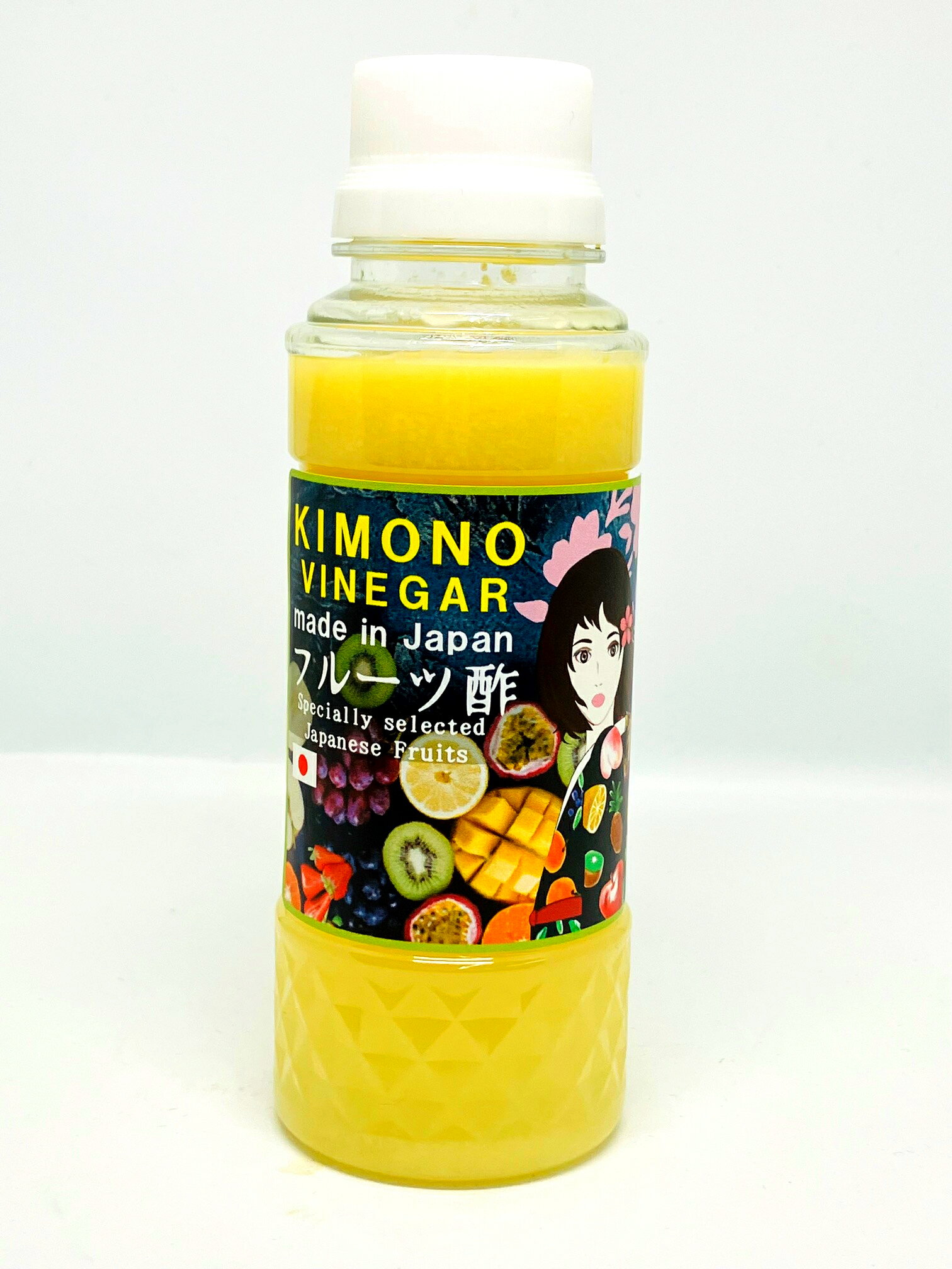 【KIMONO VINEGAR】ゆず果汁　ゆず酢（徳島産　ゆず酢）180ml　1本　生絞り柚子酢　人工着色料、香料、人工エキス、保存料など一切使用していません。