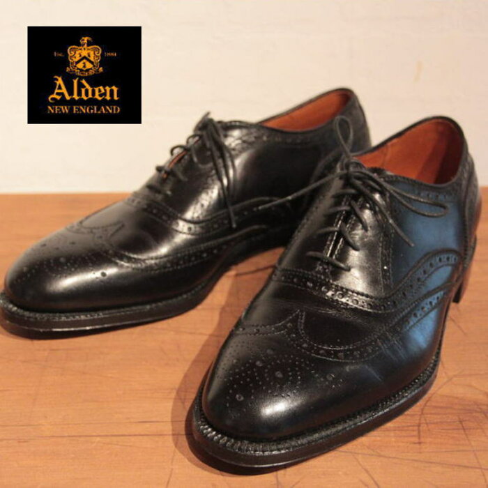 オールデン ALDEN オールデン 903 Wing Tip Bal Black Calfskin ウィングチップバル ブラックカーフスキン 箱付属 ローカット 革靴 ブーツ 新品