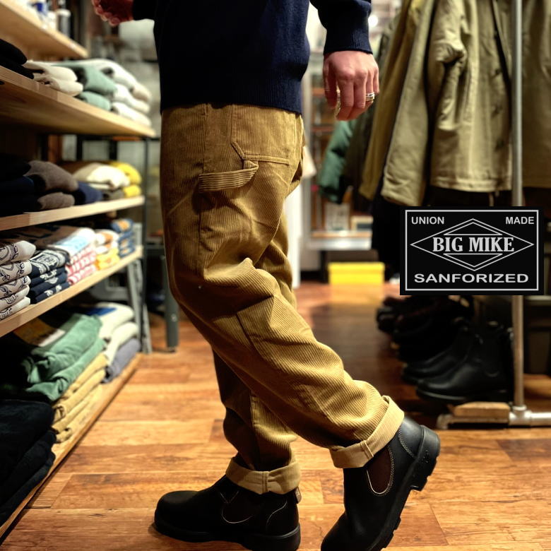 BIG MIKE (ビッグマイク）CORFUROY PAINTER EASY PANTS コーデュロイイージーパンツ 102247001 D.BEIGE ダークベージュ