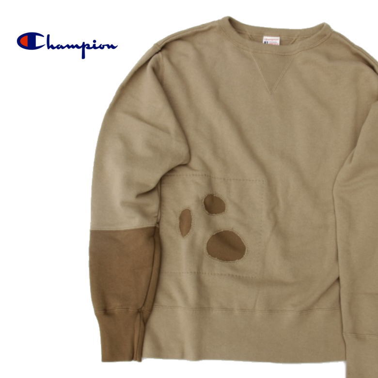 champion チャンピオン BROKEN SWEATSHIRT ブロークン スウェットシャツ スウェットトレーナー ヴィンテージテイスト KHAKI カーキ C3-Q020