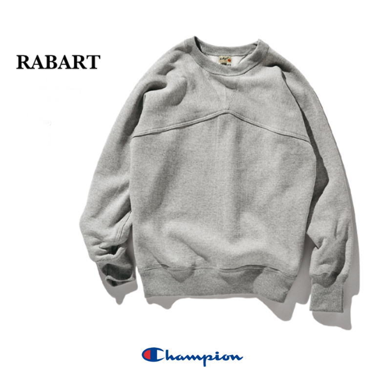 RABART CREWNECK SWEATSHIRT C3-Q039 champion チャンピオン RABART True to Archives スウェットシャツ アーカイブ 限定生産品 シルバーグレー 初期復刻デザイン トレーナー