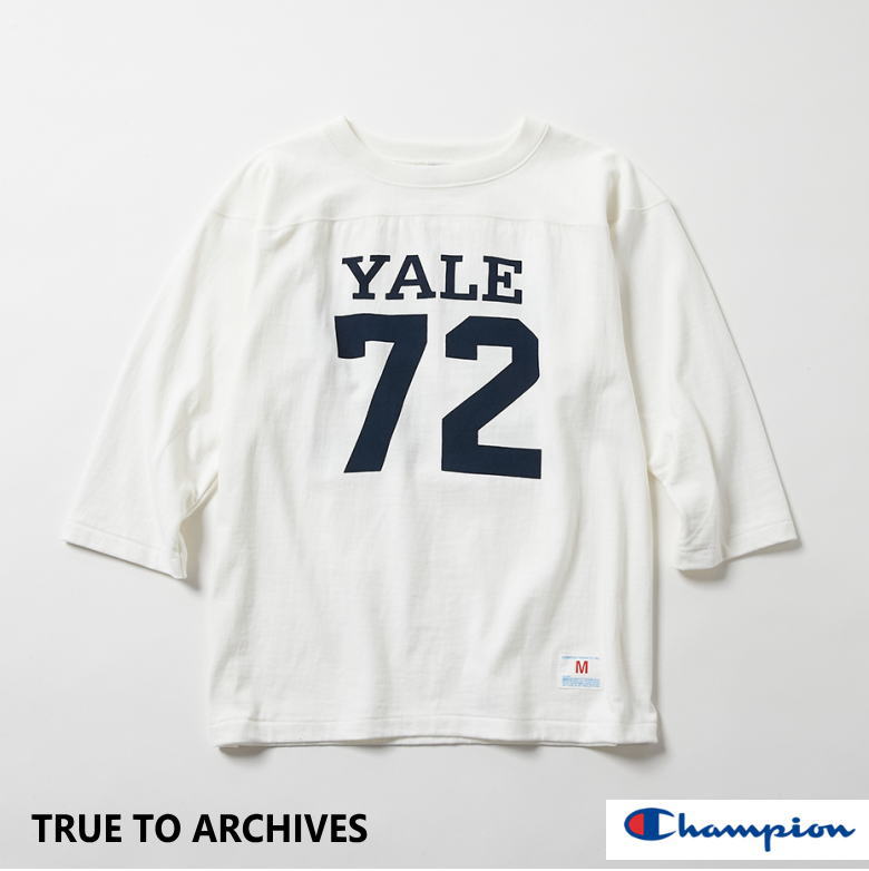 Champion (チャンピオン) 3/4スリーブフットボールTシャツ WHITE ホワイト YAL