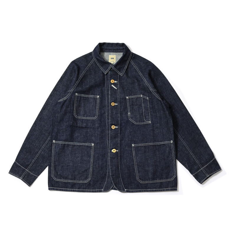 FOB FACTORY エフオービー ファクトリー MADE IN JAPAN F2410 COVER ALL DENIM デニムカバーオール #WA ワンウォッシュ　ヘンプコットン