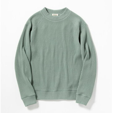 Jackman ジャックマン WaffleMidneck ワッフル ミッドネック カットソー ビッグワッフル MADE IN JAPAN 新色登場!Fade Green フェードグリーン