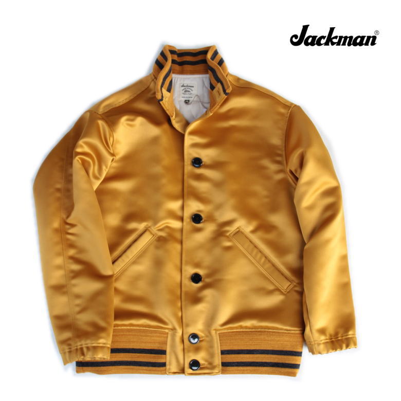 Jackman ジャックマン JM8985 Satin Award Jacket サテンアワードジャケット OLD GOLD オールドゴールド 日本製