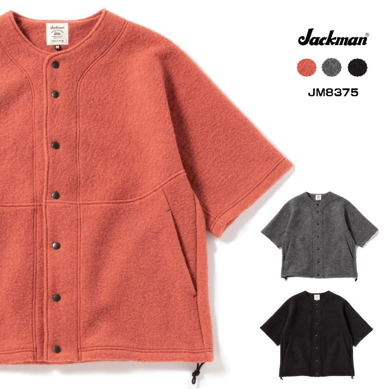 WOOL WATCH SHIRT 륦å jackman åޥ JM8375 DARK PINK (ԥ󥯡/H...