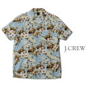 J.CREW ジェークルー 総柄 半袖シャツ ボタニカル柄 花柄シャツ アロハ風シャツ 日本未展開 希少なシャツ 数量限定(4)