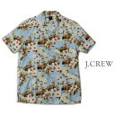 ジェイクルー J.CREW ジェークルー 総柄 半袖シャツ ボタニカル柄 花柄シャツ　アロハ風シャツ 日本未展開　希少なシャツ　数量限定