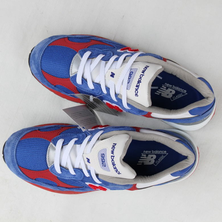 【アメリカ現地買付品！NEW BALANCE】M992CC スニーカー Dワイズ BOX付属しません MADE IN USA ブルー/レッド