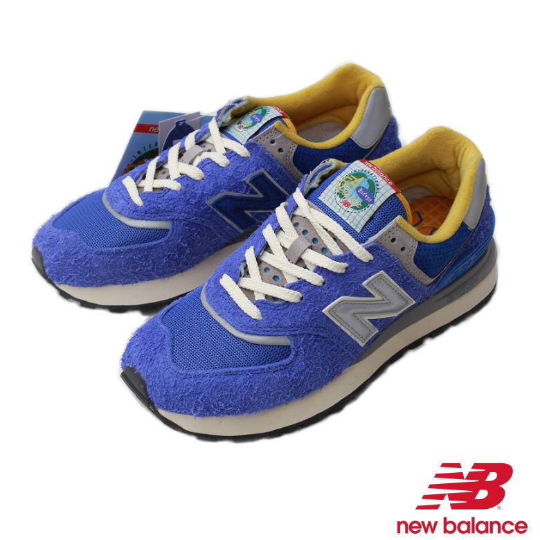 Bodega (ボデガ）×new balance(ニューバランス）コラボ 574 レガシー U574LGD1 スニーカー コラボモデル ブルー×イエロー BLUE YELLOW 箱なし アメリカ買付品