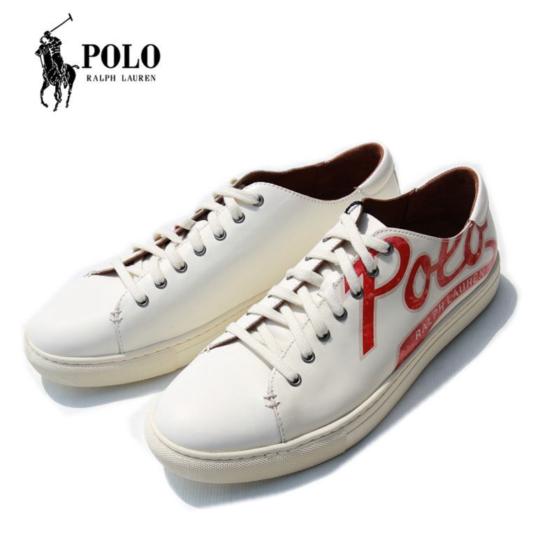 ポロ ラルフローレン スニーカー メンズ Polo Ralph Lauren ポロラルフローレン スニーカー レザースニーカー WHITE JERMAIN