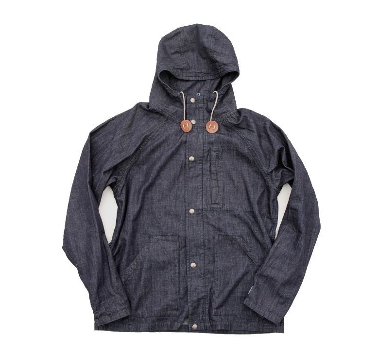 SIERRA DESIGNS シエラデザイン デニム生地のフードパーカージャケット ショート丈 2005 DENIM LIGHT PARKA カイハラデニム 7.5oz