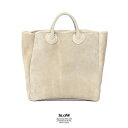 SLOW バッグ メンズ SLOW スロウ super buck-tote bag M- 49S292KS 49S292K スーパーバック トートバッグ　本革　スウェード素材 BEIGE ベージュ