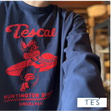 HUNTINGTONDINERCREWLONGSLEEVET-SHIRTϥƥȥʡ롼꡼֥TEENAVYͥӡ