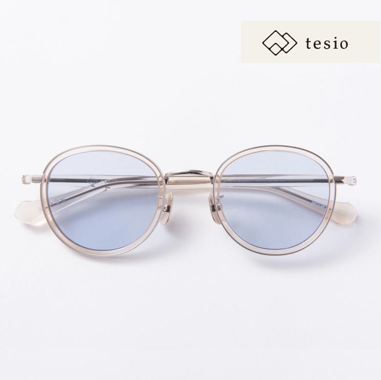 サングラス tesio 福井県鯖江製 さばえ 日本製 MADE IN JAPAN ガラスレンズ MINAMO　col APC /アプリコ..