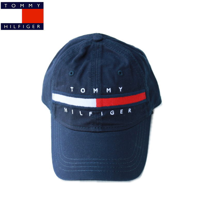 トミー ヒルフィガー キャップ メンズ TOMMY HILFIGER （トミーヒルフィガー) コットンキャップ ベースボールキャップ メンズ・レディース CAP 帽子 アメリカ買付品　NAVY ネイビー