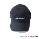 TOMMY HILFIGER （トミーヒルフィガー) コットンキャップ ベースボールキャップ メンズ・レディース CAP 帽子 アメリカ買付品　BLACK ブラック
