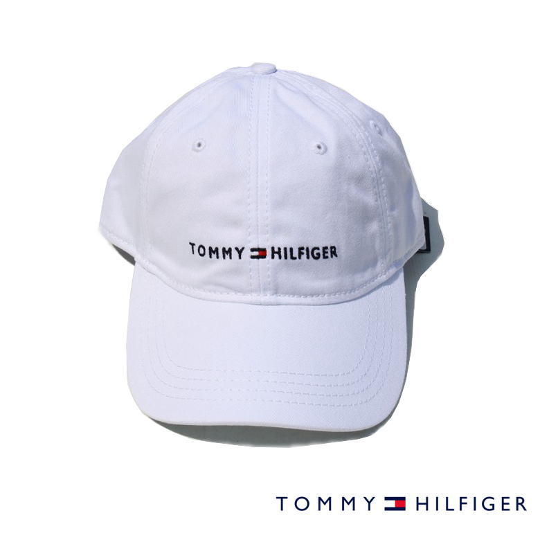 トミー ヒルフィガー キャップ メンズ TOMMY HILFIGER （トミーヒルフィガー) コットンキャップ ベースボールキャップ メンズ・レディース CAP 帽子 アメリカ買付品 WHITE ホワイト