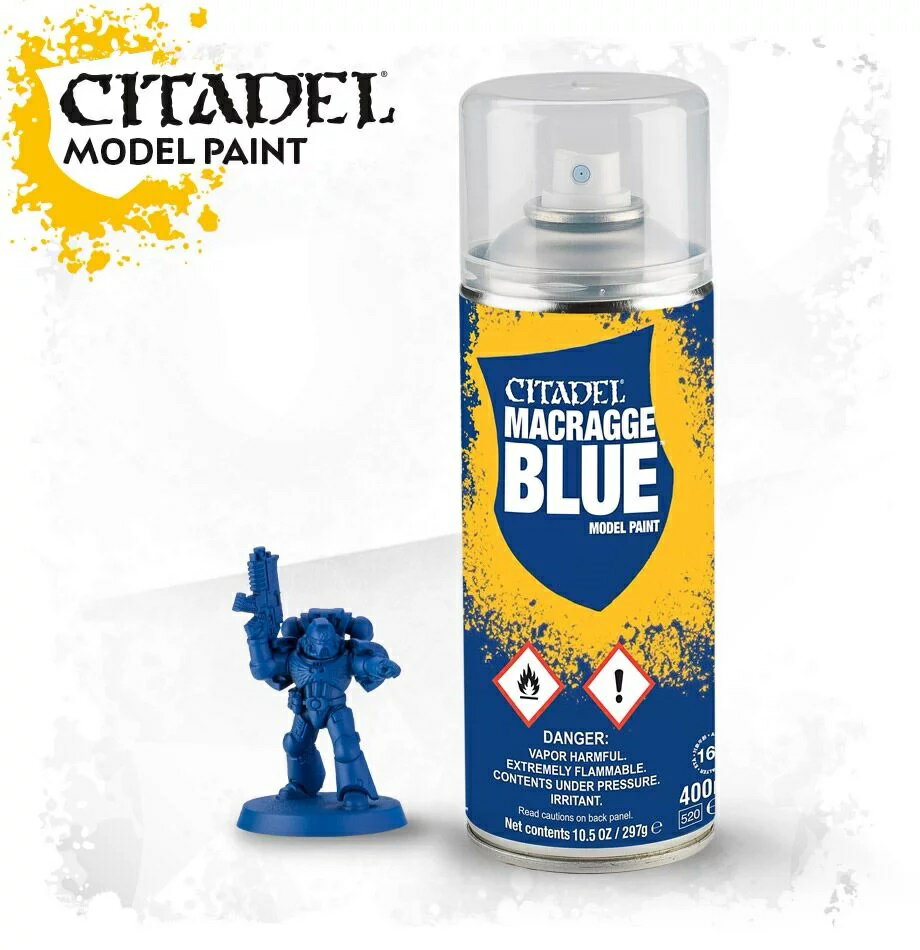 【マクラーグ・ブルースプレー】新品 CITADE COLOUR プラモデル 塗装 塗料 水性 ミニチュア 工作 モデリング ボードゲーム シタデル カラー CITADEL MACRAGGE BLUE SPRAY