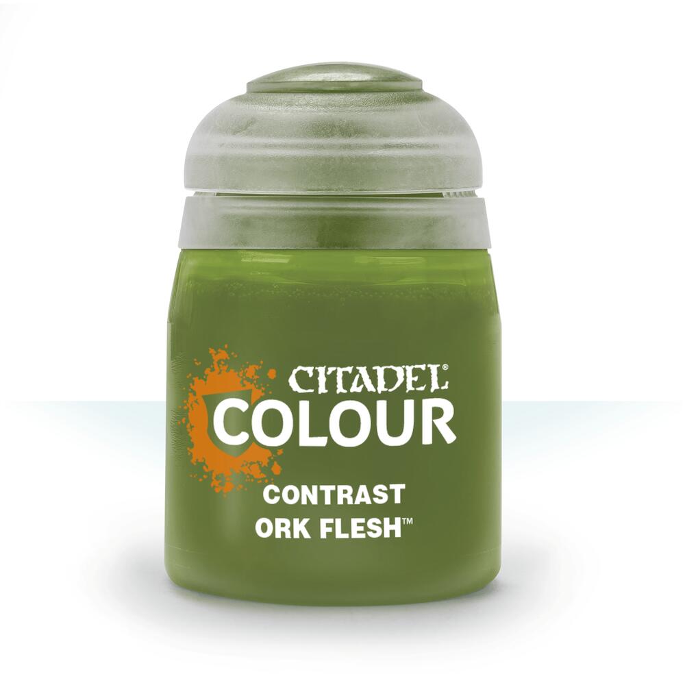 【オルク・フレッシュ】新品 CITADE COLOUR プラモデル 塗装 塗料 水性 ミニチュア 工作 モデリング ボードゲーム シタデル カラー CONTRAST: ORK FLESH