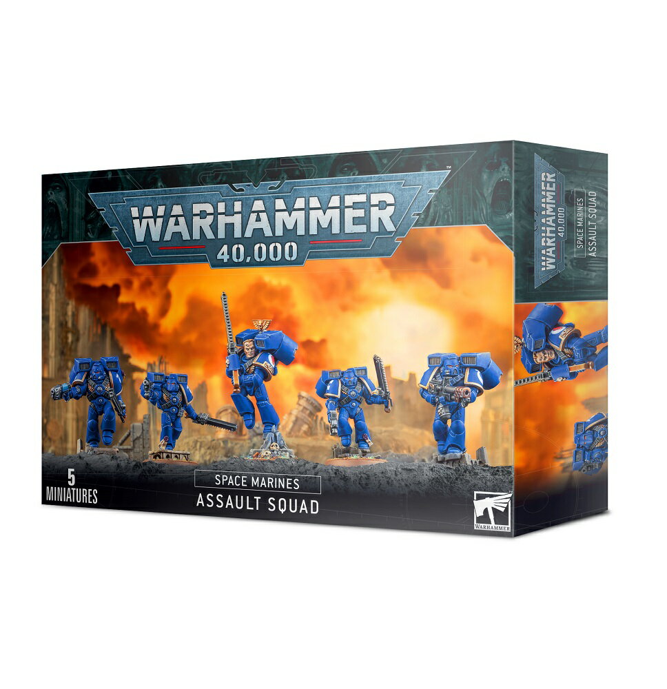  新品 ミニチュア プラモデル ウォーハンマー ボードゲーム おもちゃ 玩具 プレゼント WARHAMMER 40,000 40K SPACE MARINES ASSAULT SQUAD