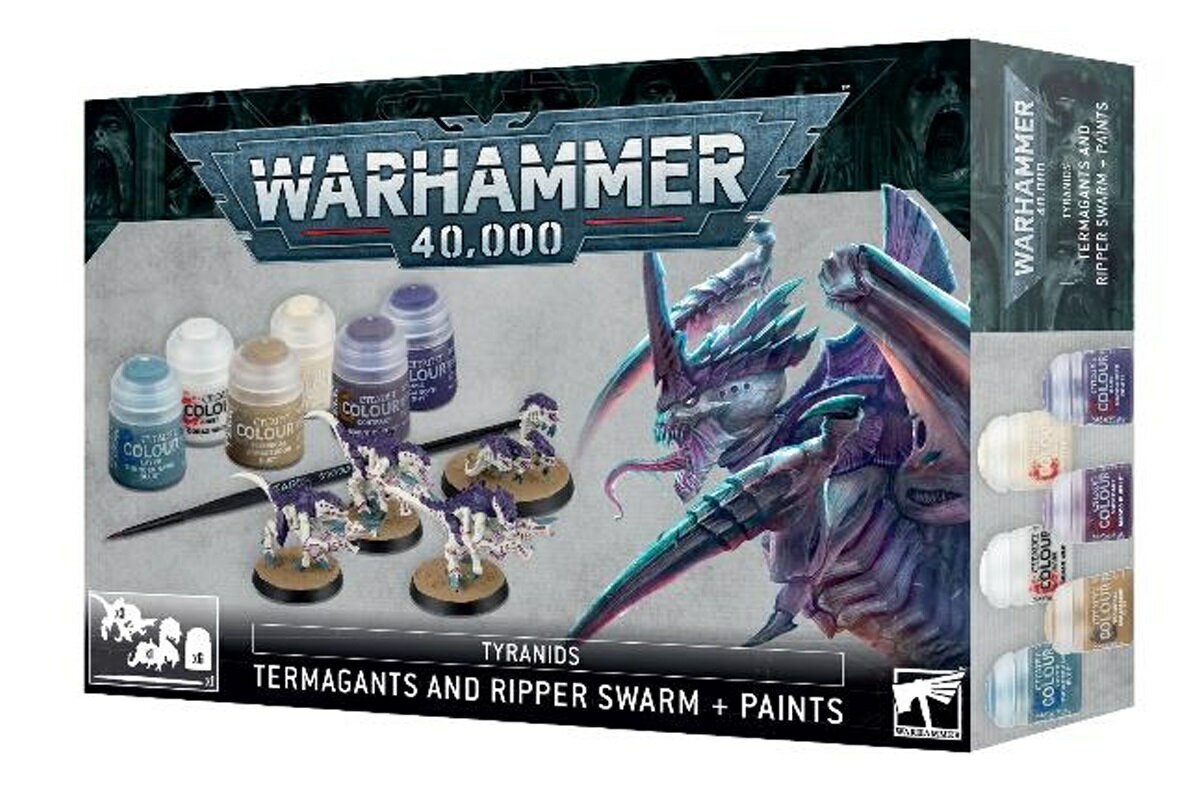  新品 ミニチュア プラモデル ウォーハンマー WARHAMMER ボードゲーム おもちゃ 玩具 プレゼント TYRANIDS: TERMAGANTS & RIPPER SWARM + PAINT