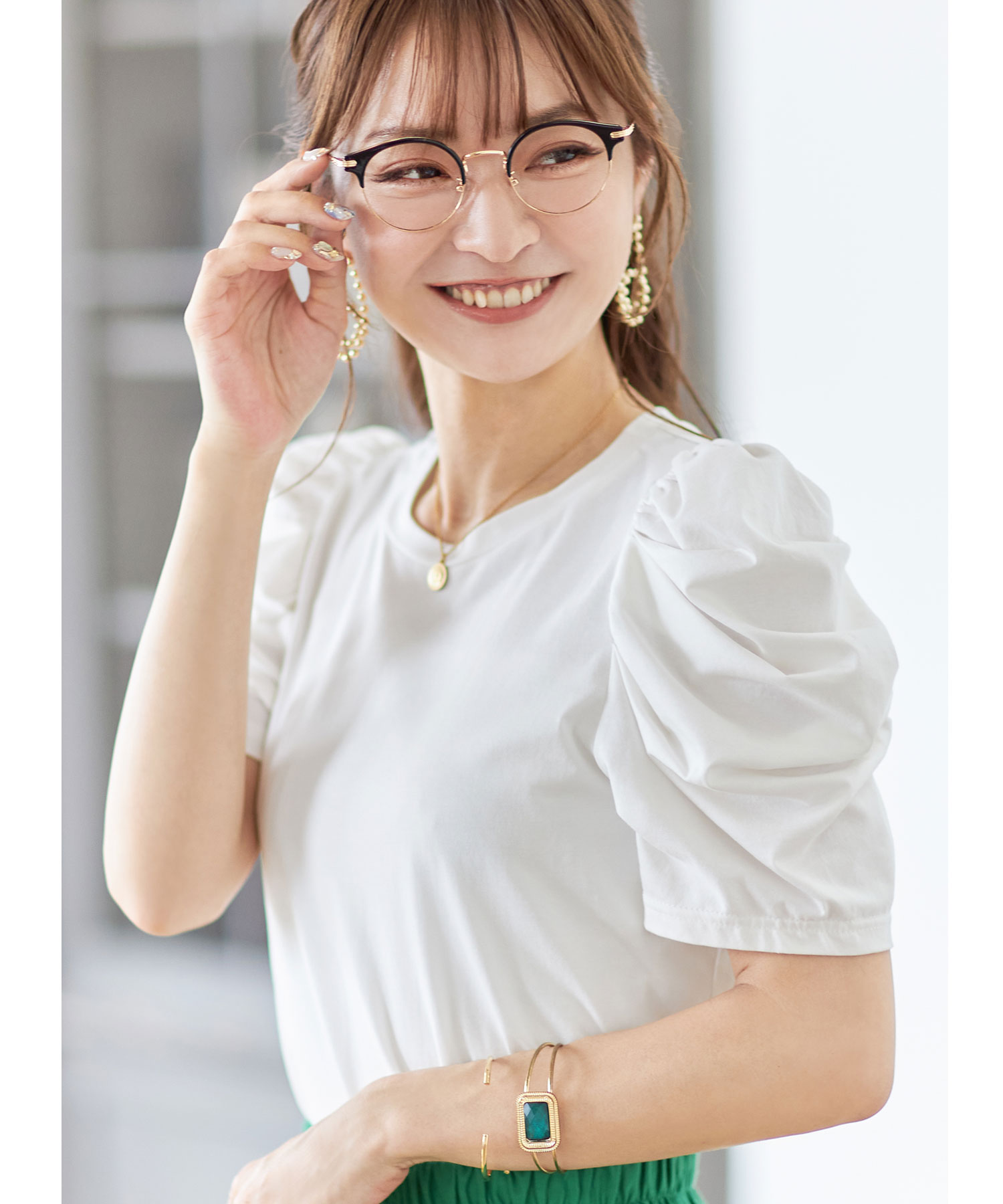 5月24日 午前10:00 新発売《成瀬愛里さん着用》パワショルトップス春 春夏 夏 レディース トップス パワショル　上品 カジュアル シンプル 大人 ノスタルジア NOSTALGIAのサムネイル