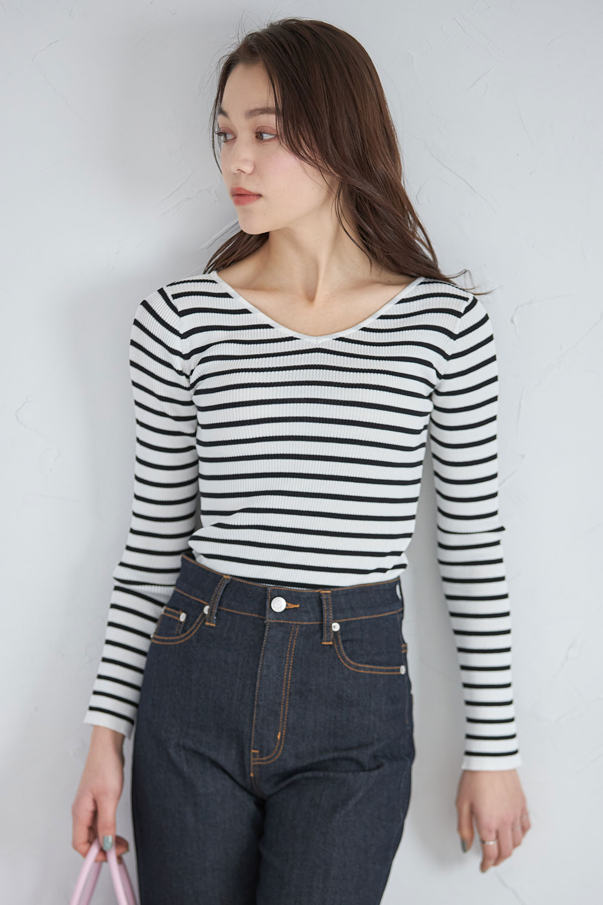 2月10日 午前10:00 新発売前後2wayリブニットプルオーバーレディース トップス ニット リブ 2way プルオーバー シンプル デイリー 大人 ノスタルジア NOSTALGIAのサムネイル