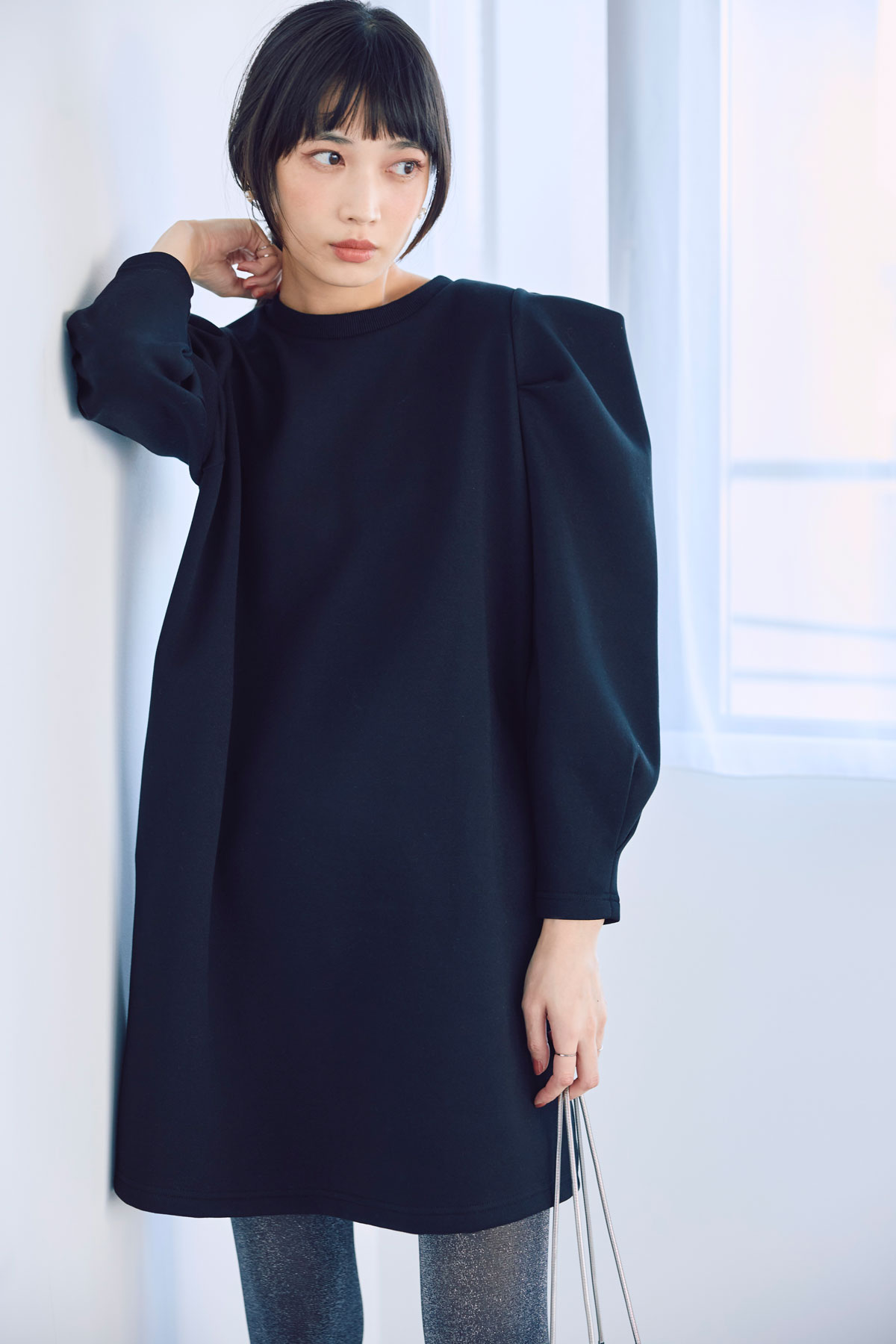 12月7日 午前10:00 新発売【林田岬優さん着用】スウェットミニワンピレディース ワンピース デニム スカラップ シンプル デイリー 大人 ノスタルジア NOSTALGIAのサムネイル