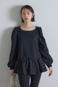 12月1日 午前10:00 新発売ヘム切替フロッキードット起毛カットプルオーバーレディース プルオーバー シンプル デイリー 大人 ノスタルジア NOSTALGIA