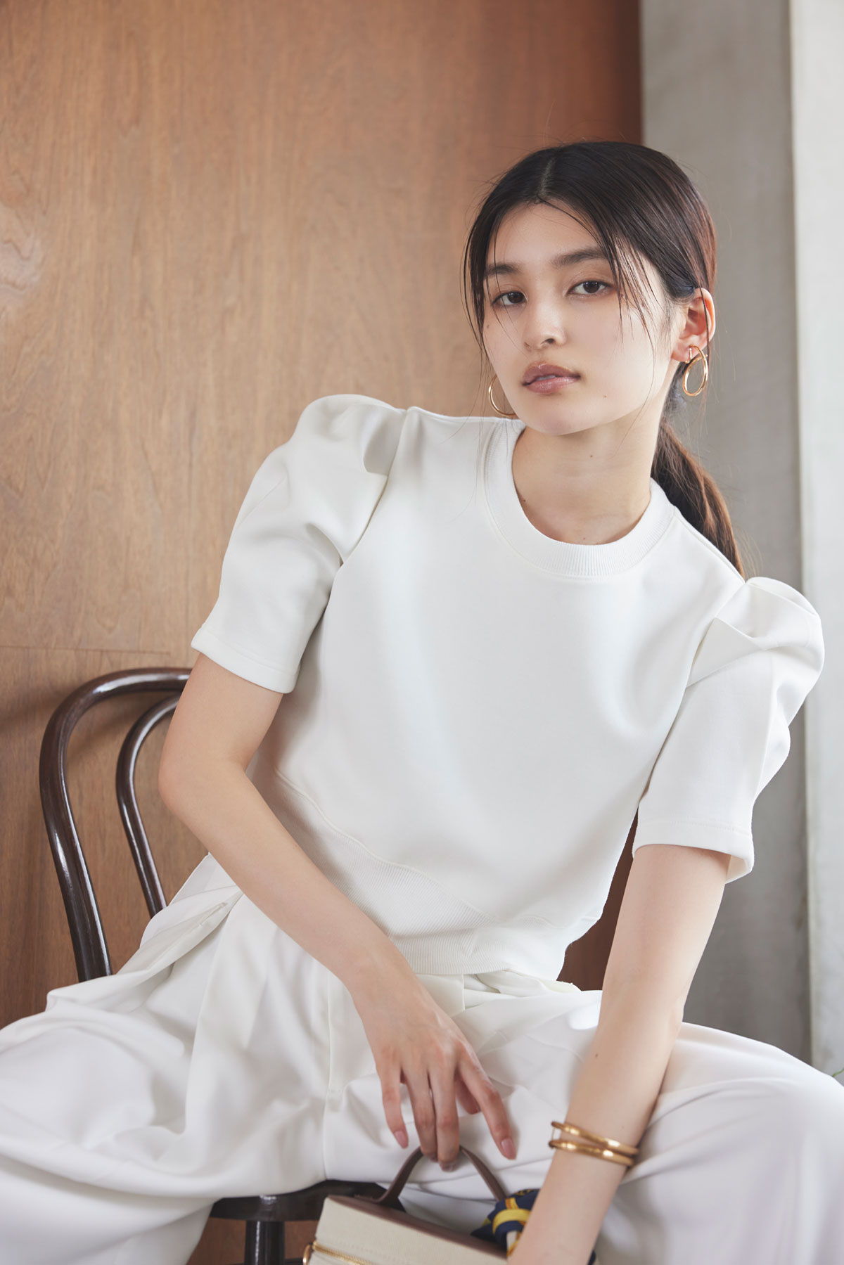 7月5日 午前10:00 新発売袖タックプルオーバーレディース プルオーバー シンプル デイリー 大人 ノスタルジア NOSTALGIAのサムネイル