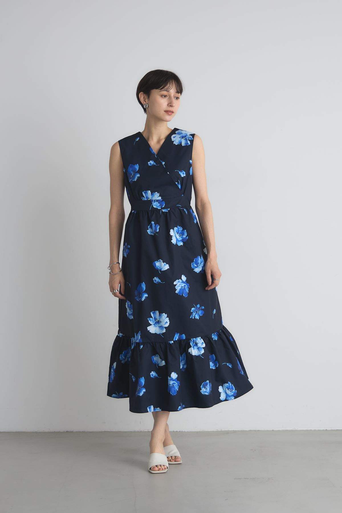 7月19日 午前10:00 新発売フラワーカシュクールワンピースレディース ワンピースシンプル デイリー 大人 ノスタルジア NOSTALGIAのサムネイル