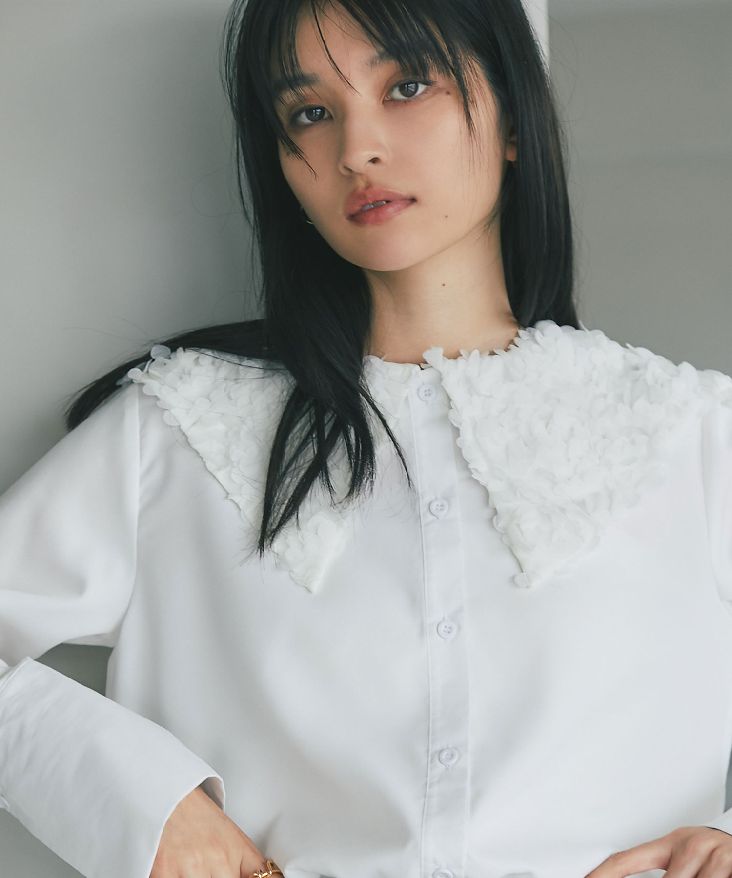 11月22日 午前10:00 新発売花びら衿トップスレディース　トップスシンプル デイリー 大人 ノスタルジア NOSTALGIAのサムネイル