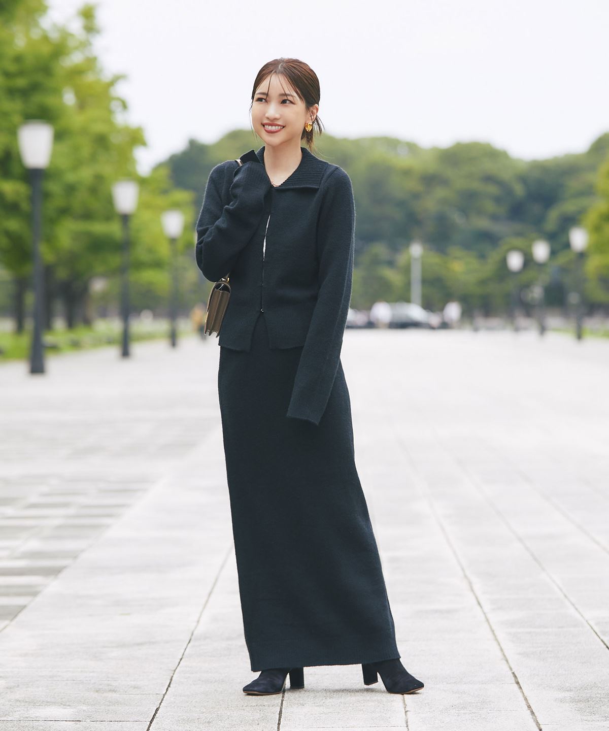 11月8日 午前10:00 新発売【マシェリコラボ】裾リブタイトニットスカート（10-201860とセットアップ可能）レディース　スカート シンプル デイリー 大人 ノスタルジア NOSTALGIA