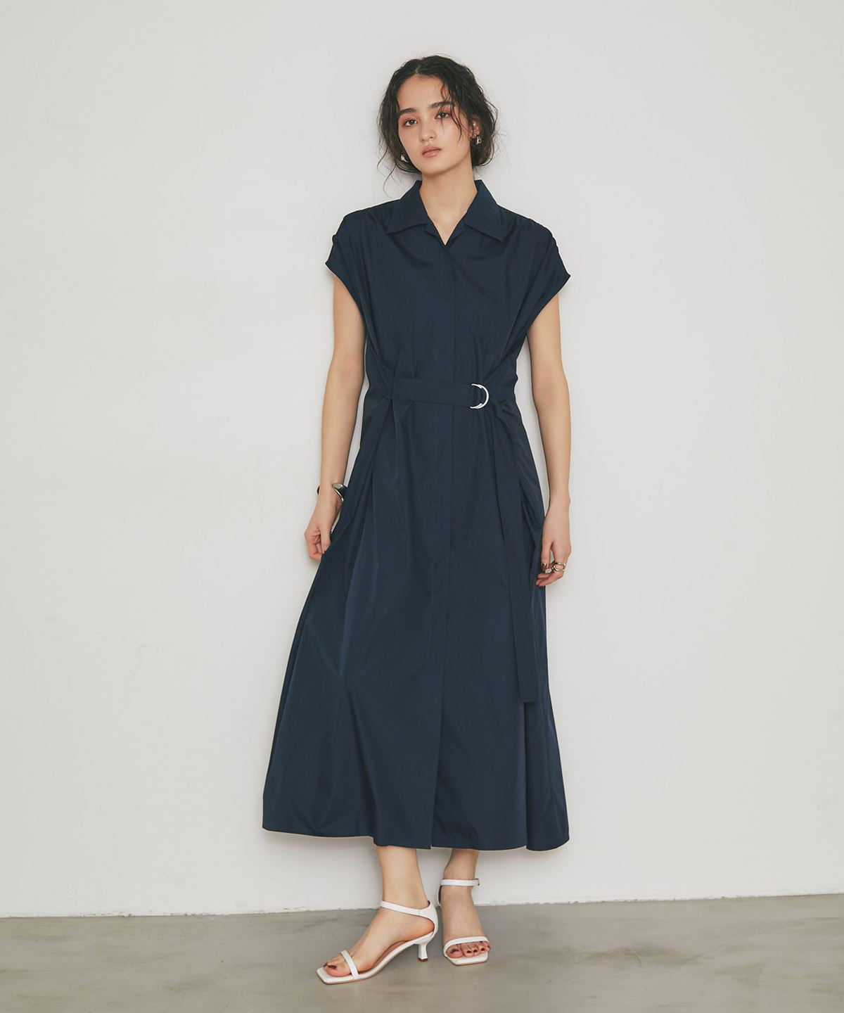 Rakuten - 5月24日 午前10:00 再販【ARVELLIA】TUCK BELT SHIRT DRESSレディース　プルオーバー シンプル デイリー 大人 ノスタルジア NOSTALGIA