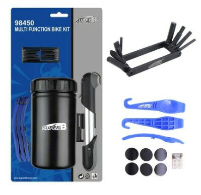 Rakuten - 【SUPER-B(スーパービー】「MULTI FUNCTIONAL TOOL KIT」98450 マルチ ファンクションツールカン[携帯ポンプ付属]